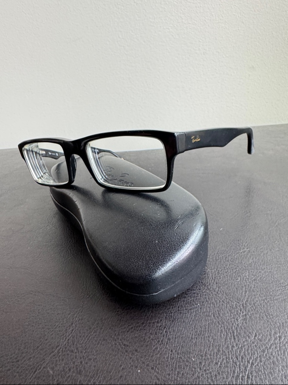 MAKE OFFER! Prescription Ray-Ban Black Eyeglasses Transitions with case